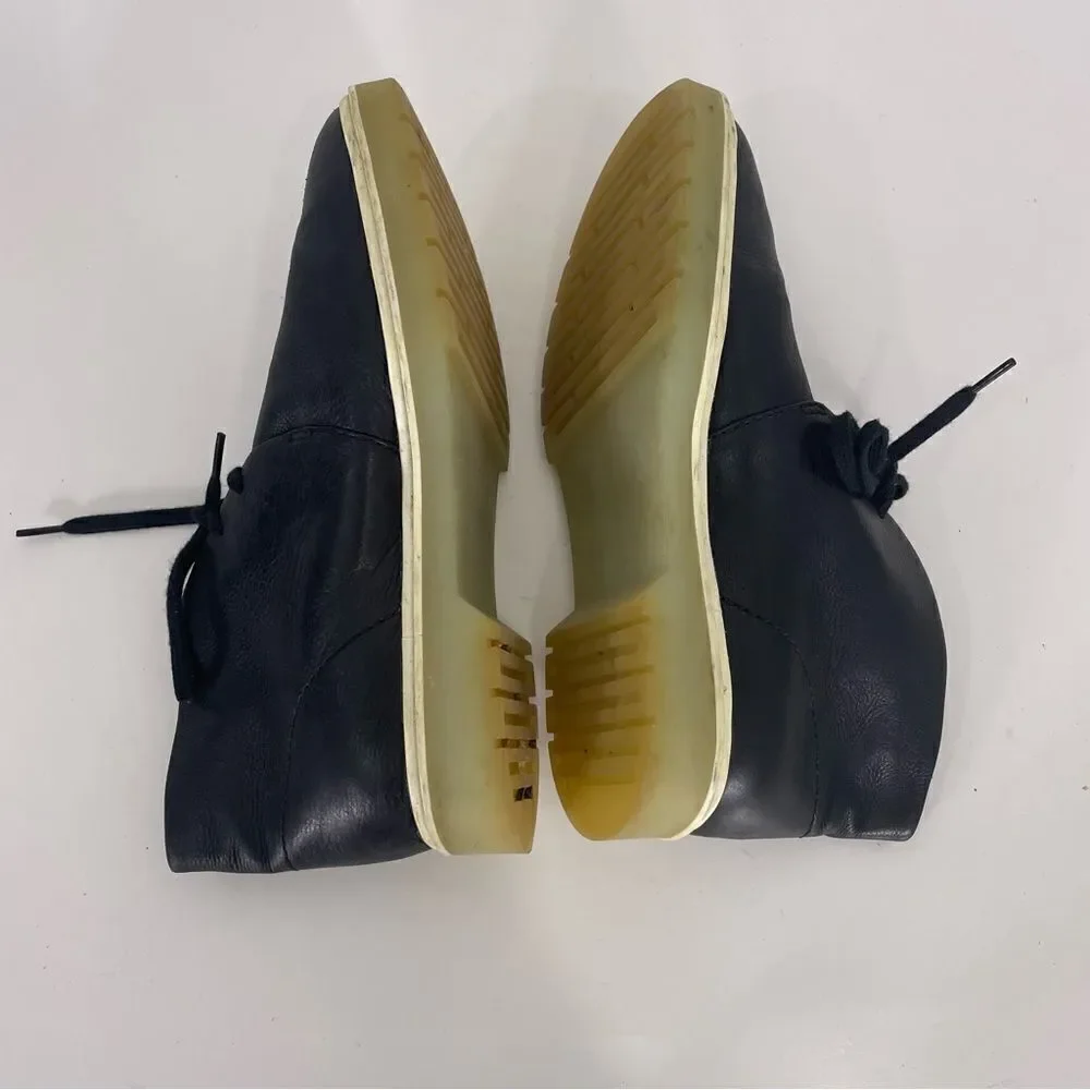 Alexander Wang Black Leather Lace‎ Up Low Boot Shoes size 37